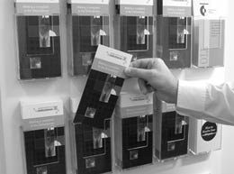 Photo of ACT Ombudsman brochure display at shopfront
